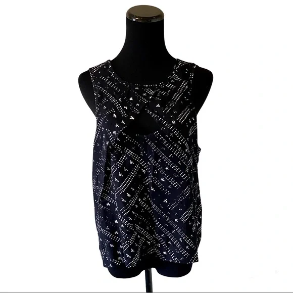 FREE PEOPLE NWT Crinkle Look Through Top in Black Combo Size Small - Picture 3 of 9